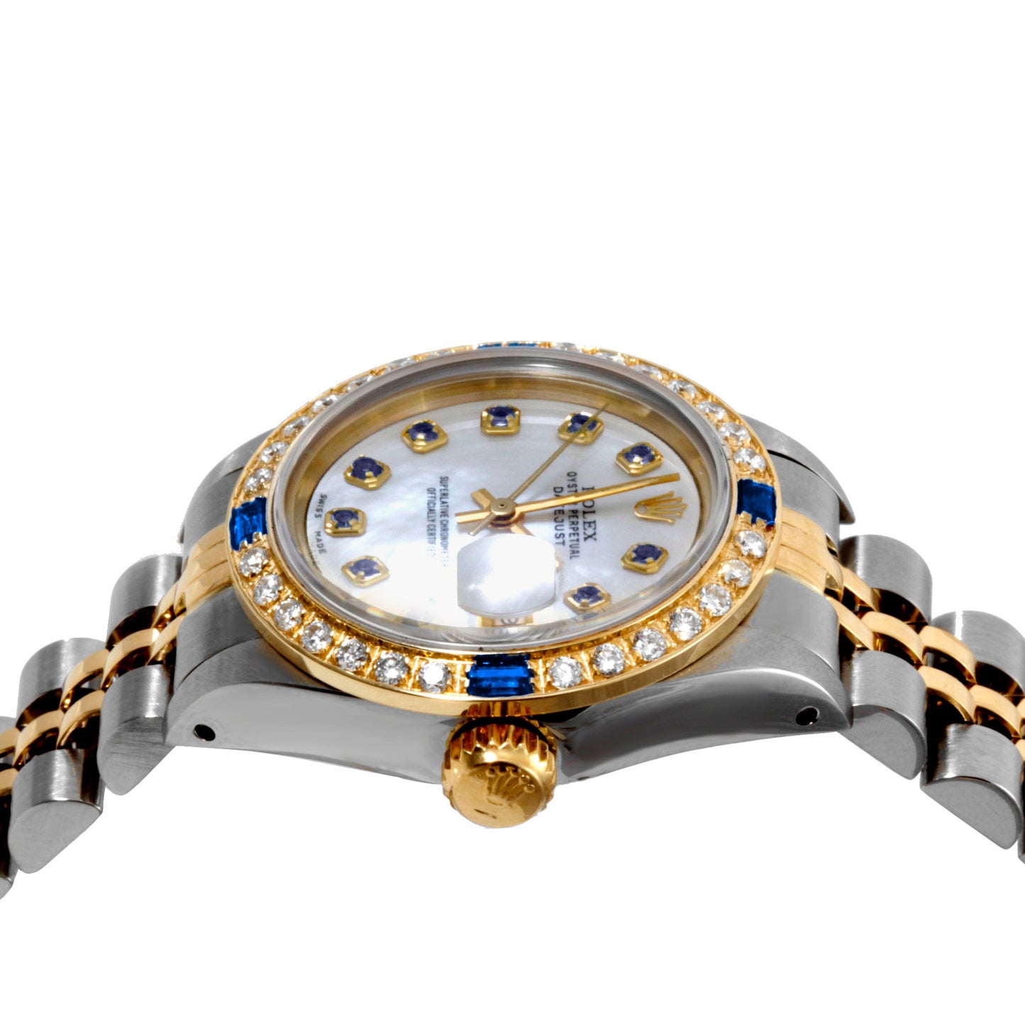 Rolex Ladies 26mm Datejust 69173 MOP Diamond sapphire Jubilee