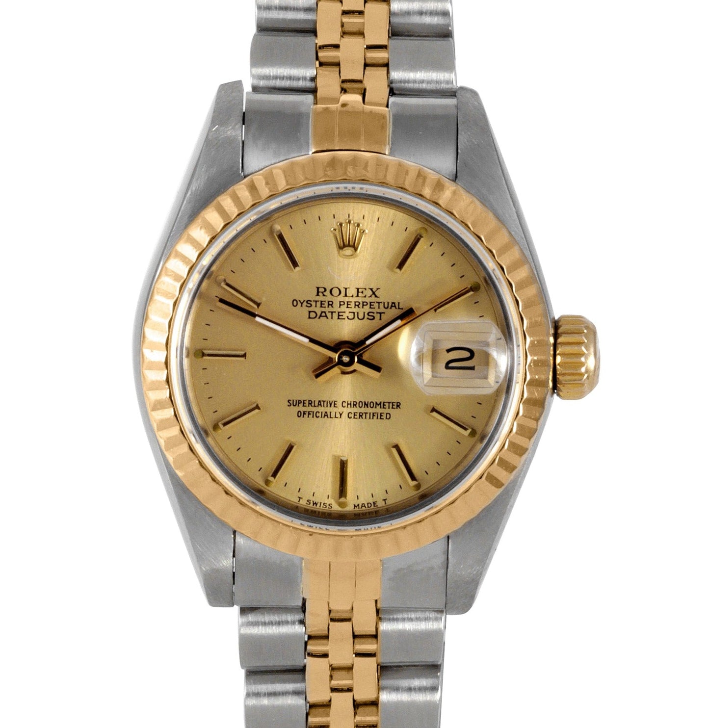 Rolex 26mm Ladies Datejust 6927 Champagne stick jubilee