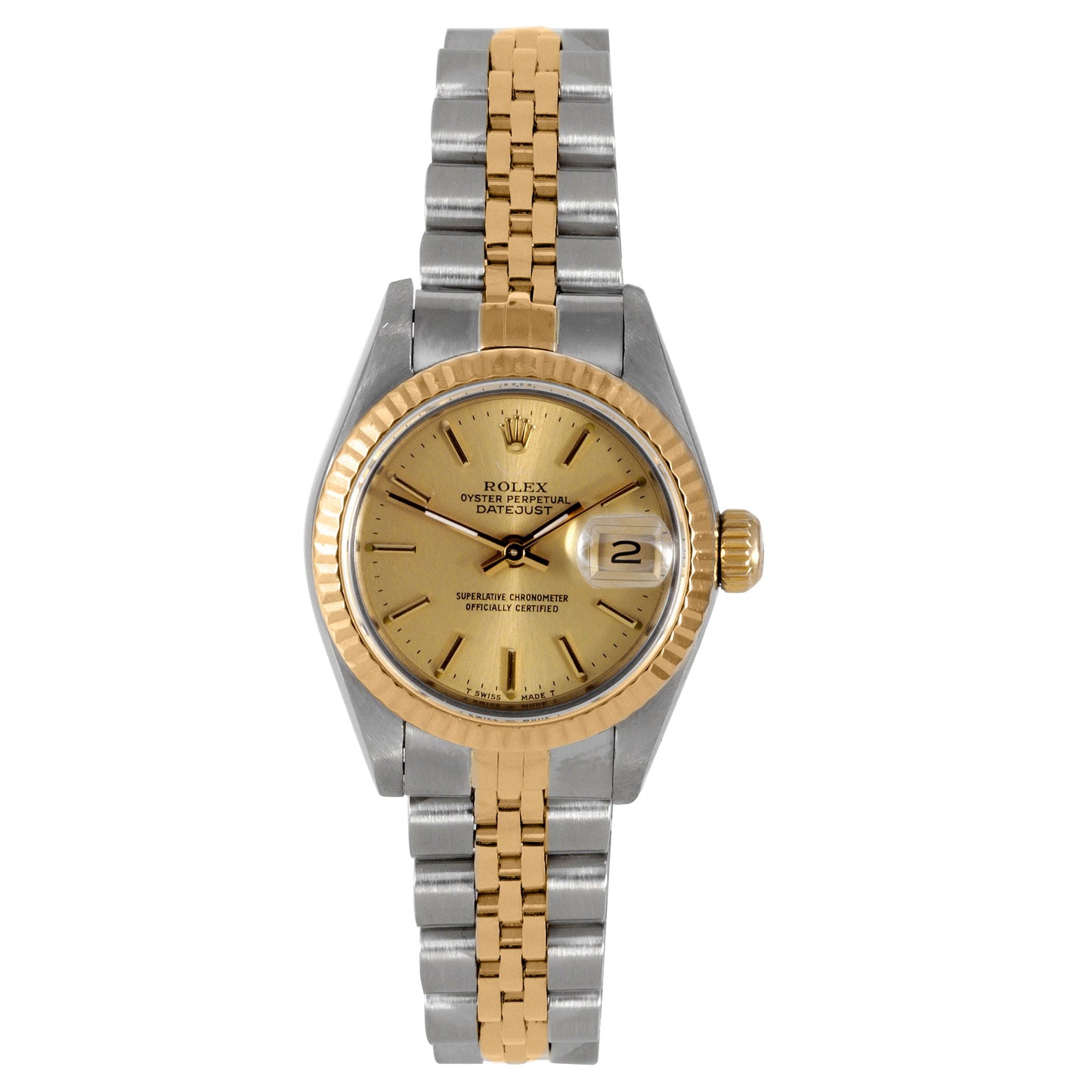 Rolex 26mm Ladies Datejust 6927 Champagne stick jubilee