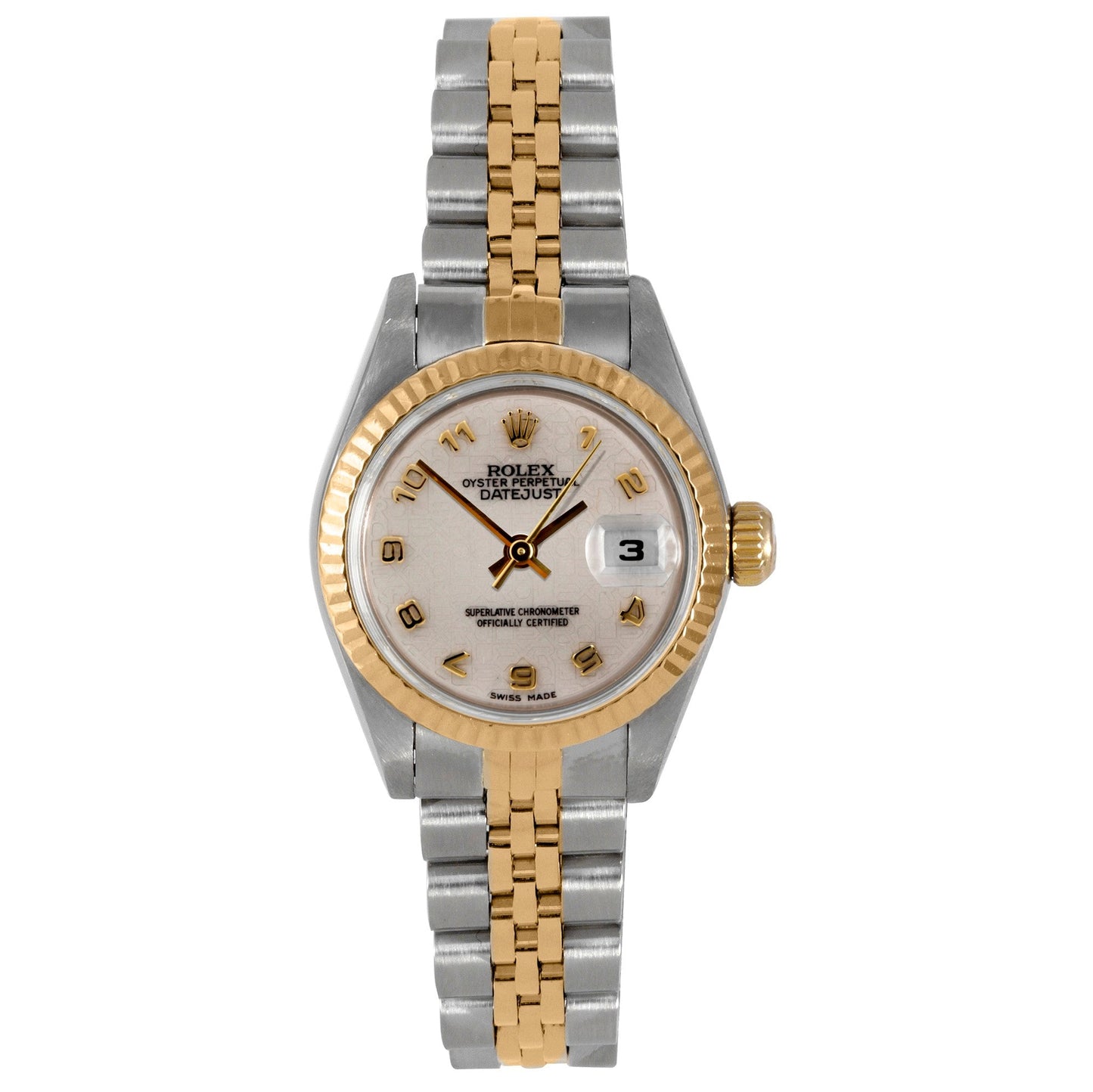Rolex Ladies 26mm Datejust 6917 Arabic numeral Fluted Jubilee