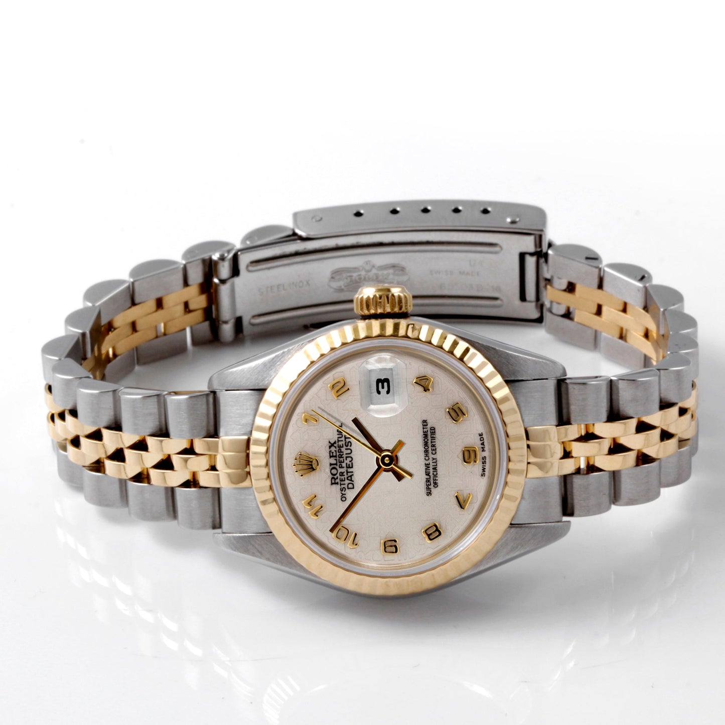 Rolex Ladies 26mm Datejust 6917 Arabic numeral Fluted Jubilee