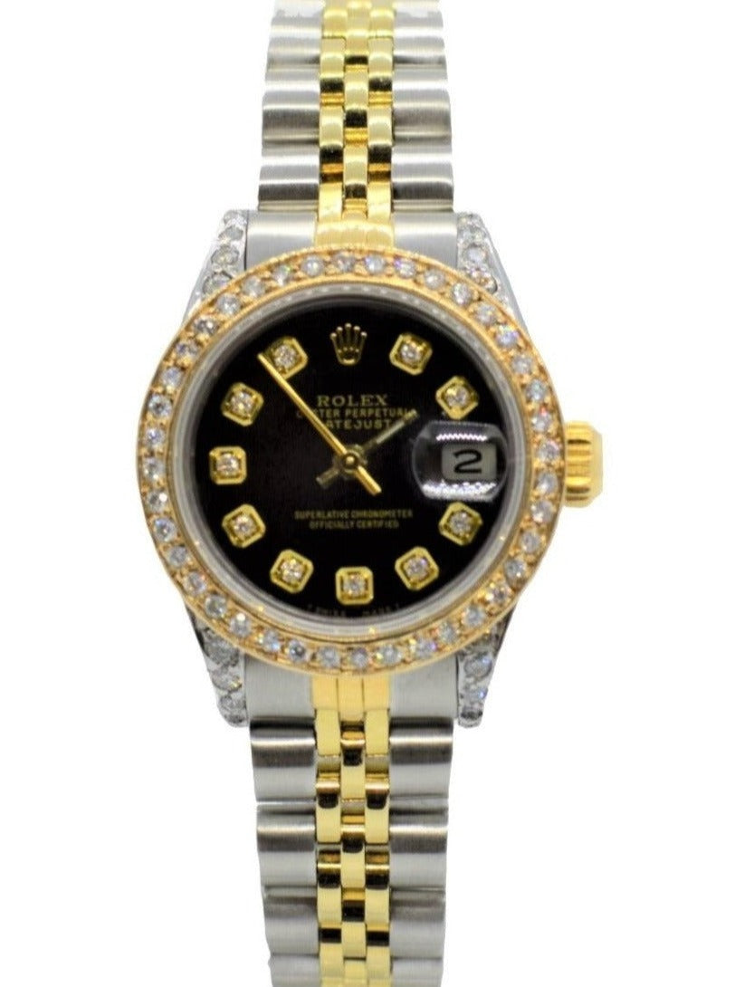 Rolex ladies Datejust 26mm 69173 Black diamond jubilee