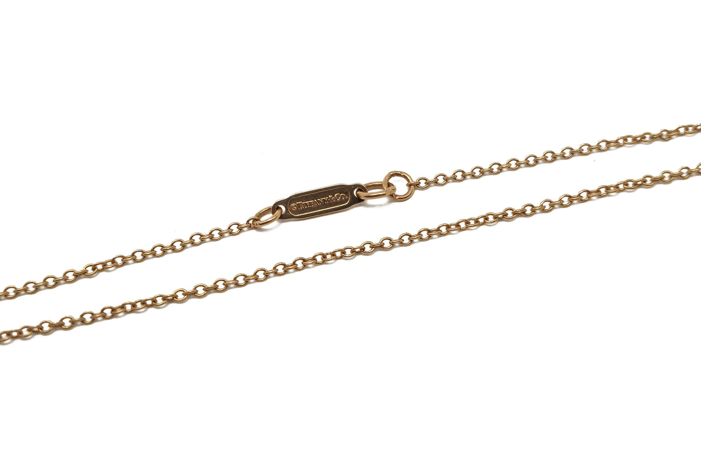 24K Yellow gold Tiffany &Co Diamond pendant & necklace