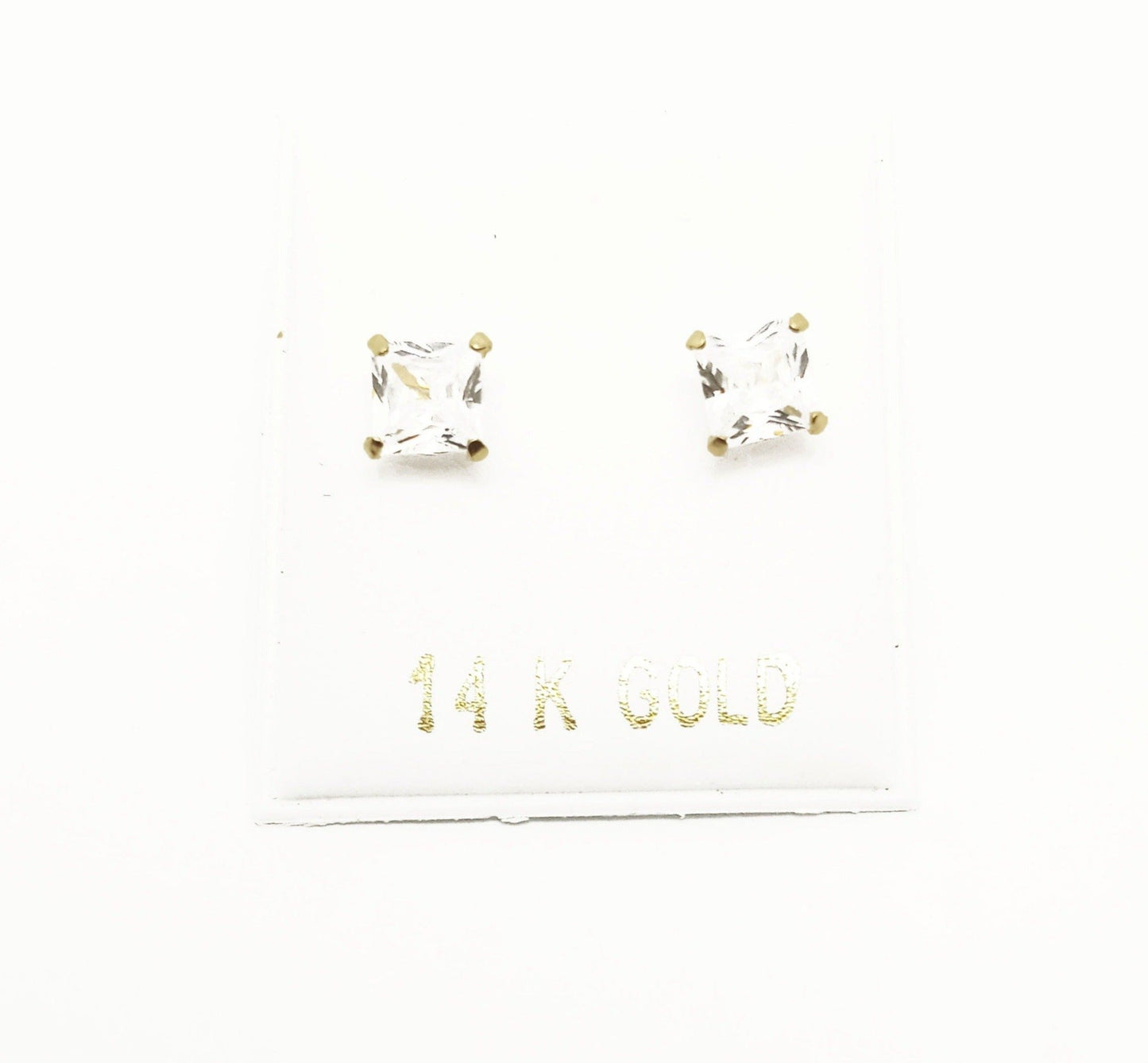 14K Yellow Gold ZC Stud Earrings