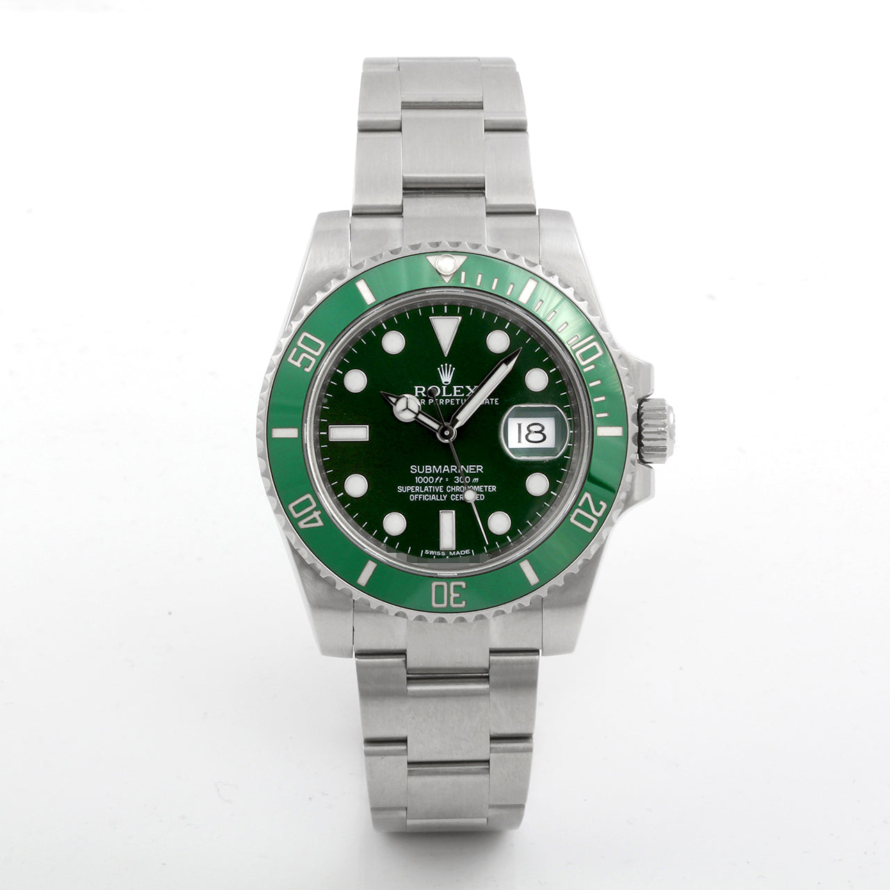 Rolex 41mm Submariner Hulk 116610LV Green Oyster Ceramic
