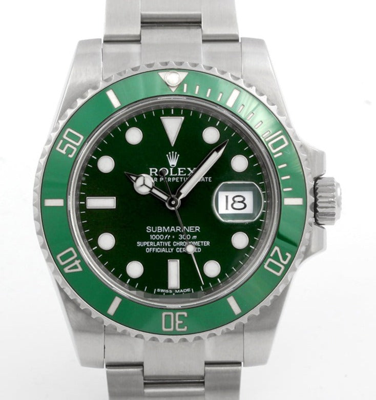 Rolex 41mm Submariner Hulk 116610LV Green Oyster Ceramic