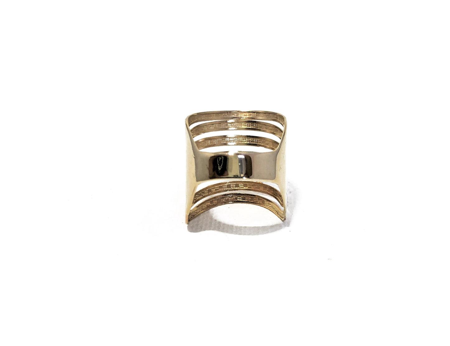 14k Ladies Yellow gold 6 roll Tri-Tone ring