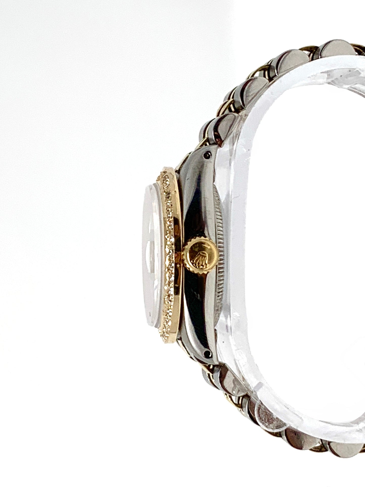 Rolex ladies datejust 6917 (T-T) silver diamond dial & yellow gold diamond bezel - Luxury Diaz