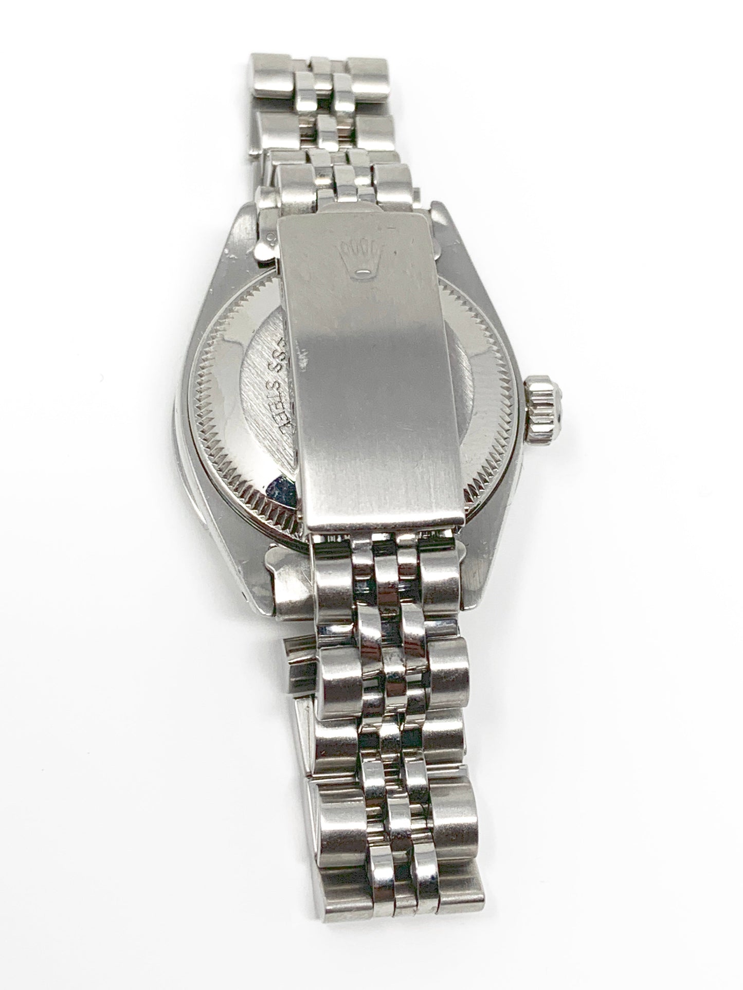 Rolex ladies datejust 6917 (S.S) steel diamond bezel & silver diamond dial jubilee - Luxury Diaz