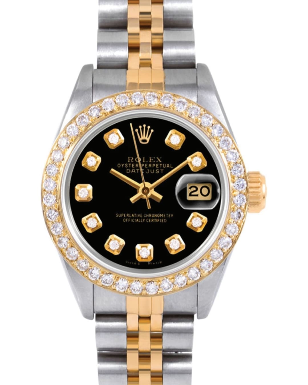Rolex 26mm Ladies Datejust 6917 Black diamond jubilee