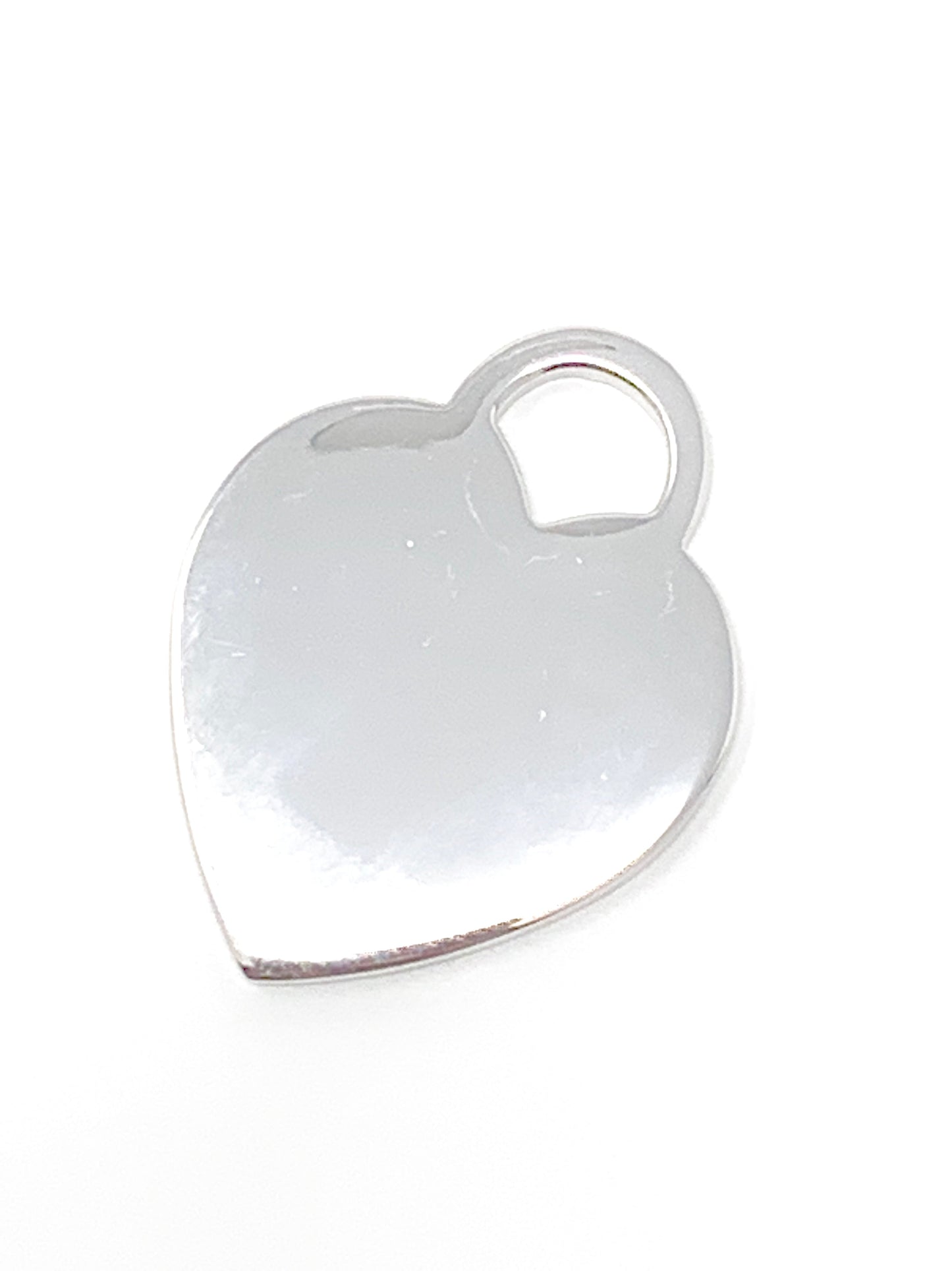Ladies 925 tiffany&co heart shape white gold plated pendant - Luxury Diaz