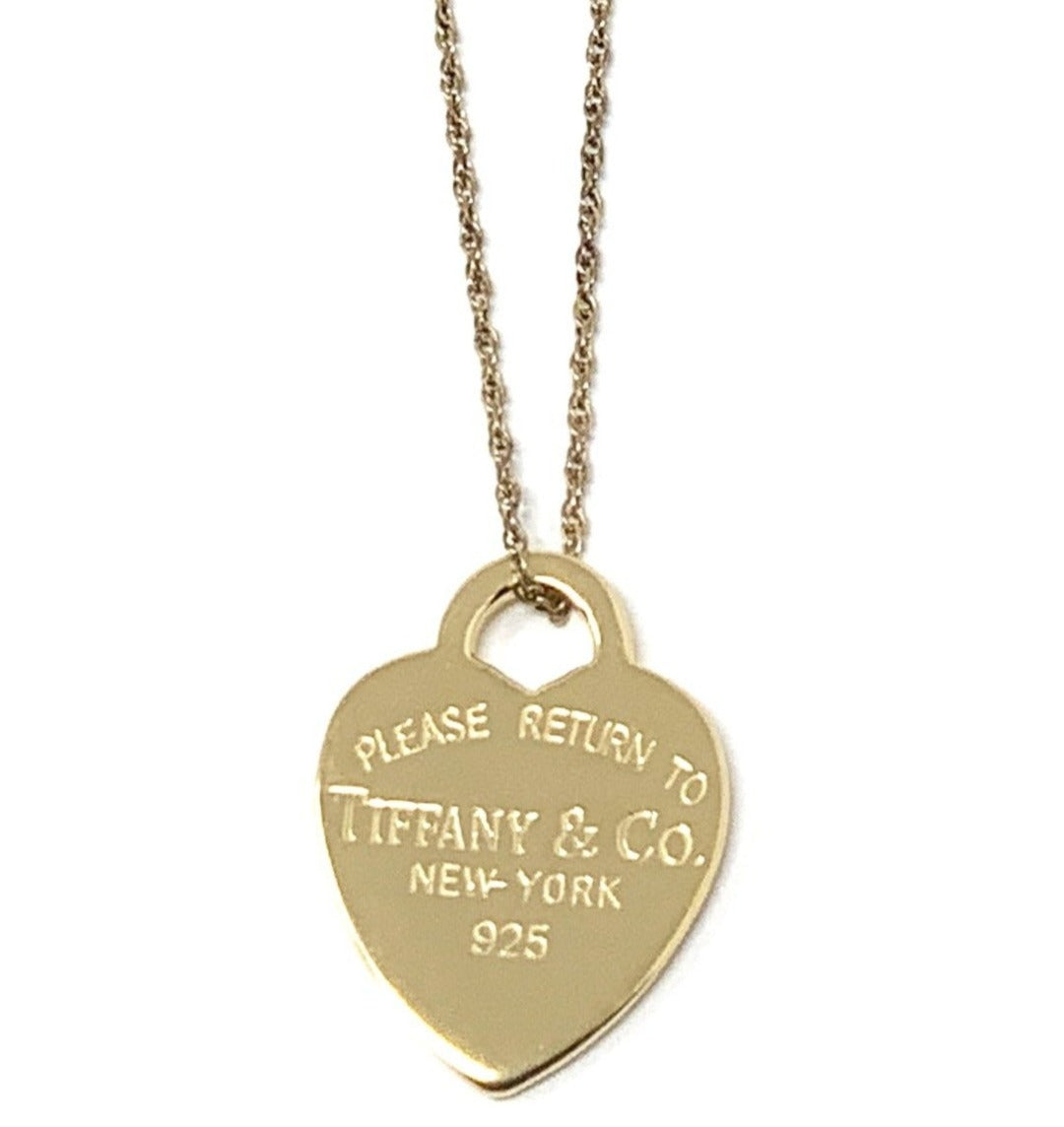 Tiffany&.CO 925 Silver Heart Plated Pendant