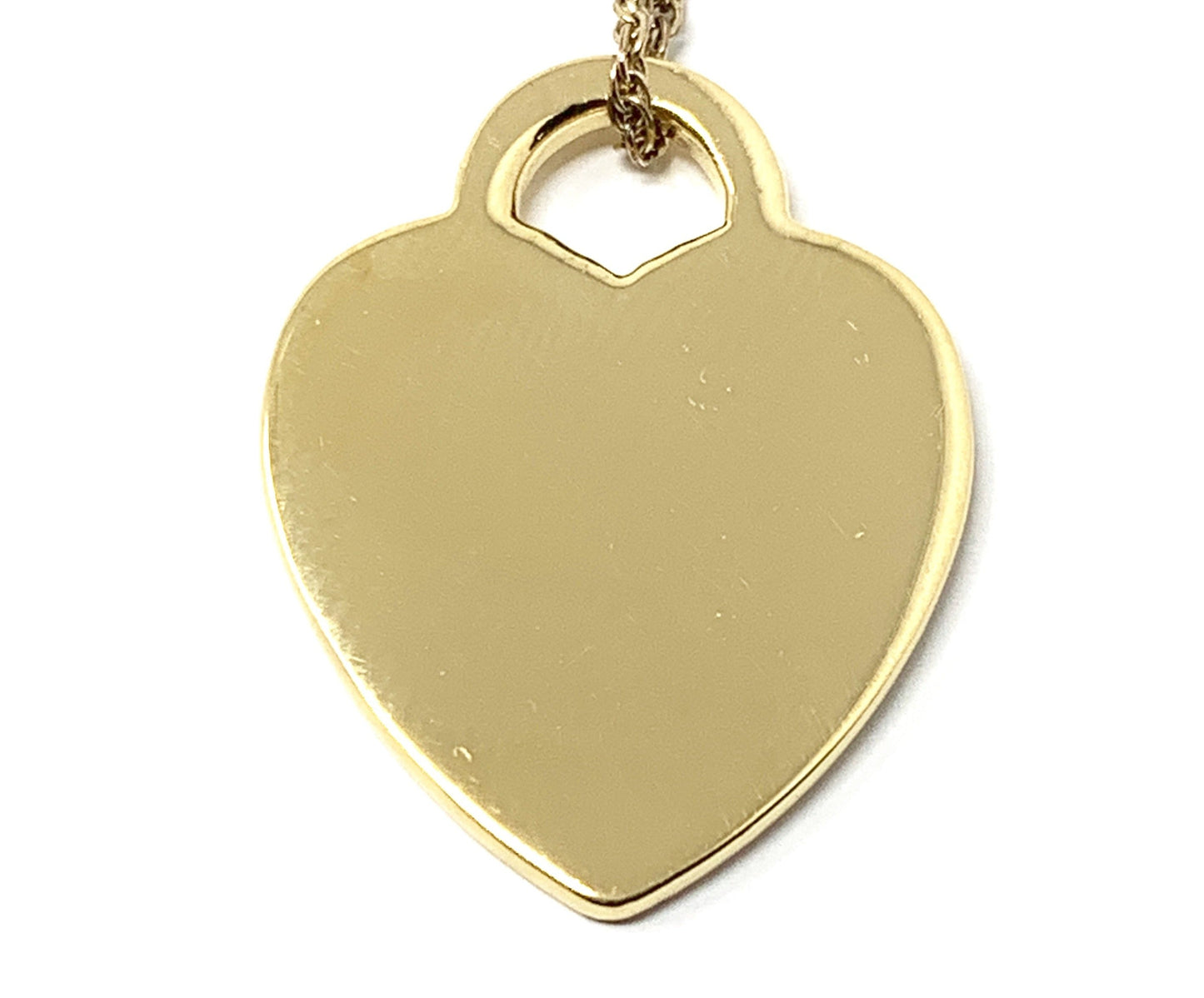 Tiffany&co New York ladies .925 silver yellow gold plated chain & heart pendant - Luxury Diaz
