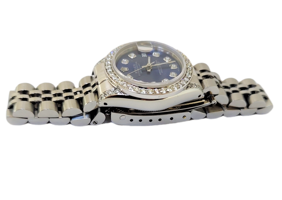 Rolex Ladies 26mm Datejust 69174 Blue Diamond