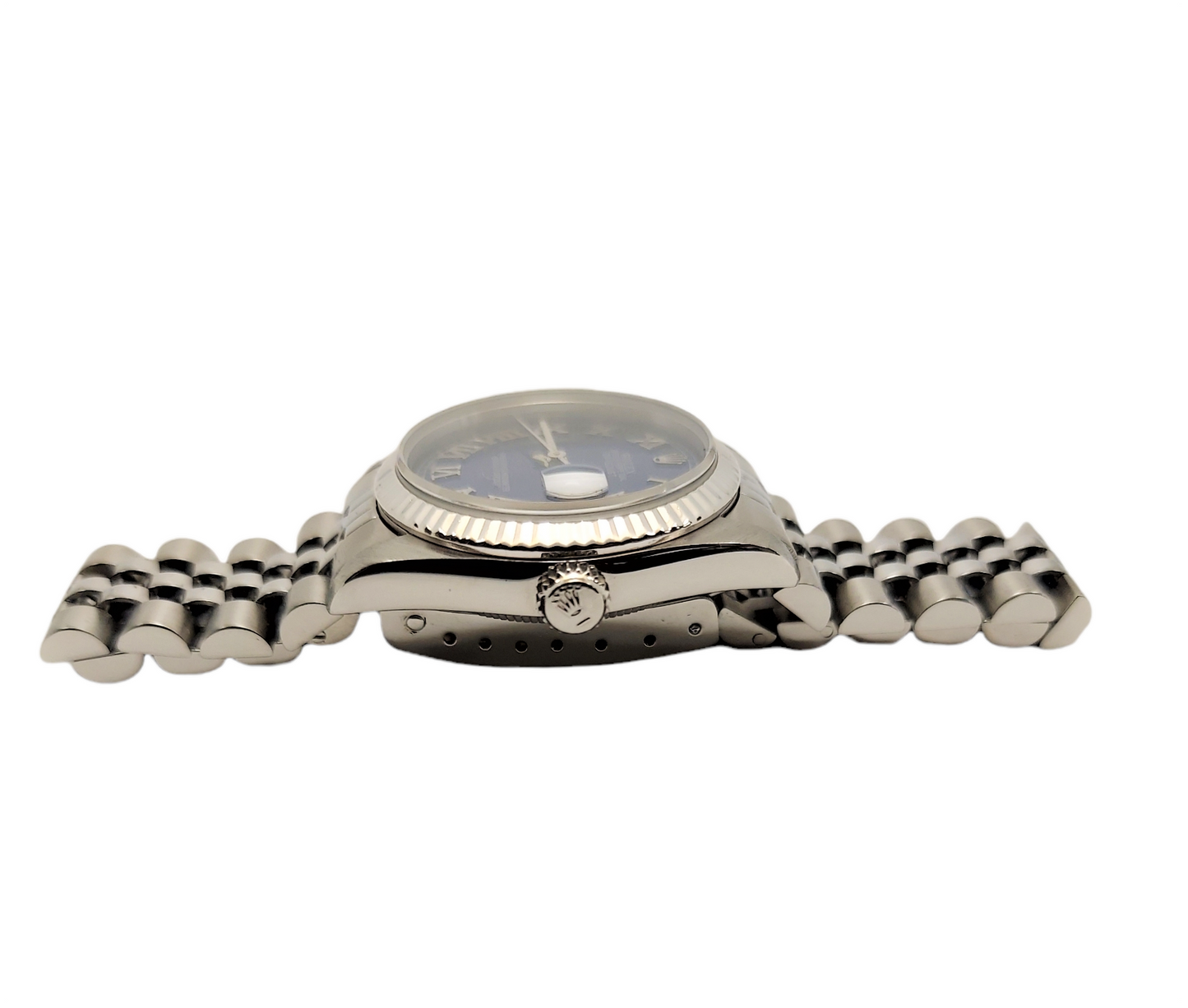 Rolex Ladies 31mm Datejust 68274 Blue Roman Numeral jubilee