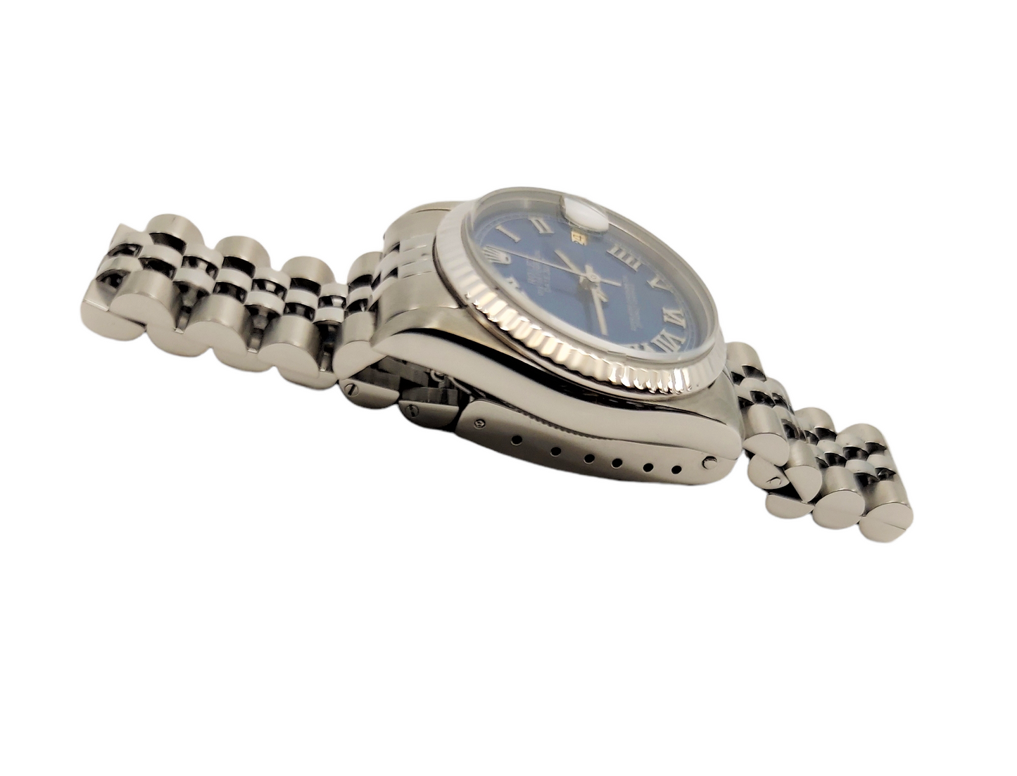 Rolex Ladies 31mm Datejust 68274 Blue Roman Numeral jubilee