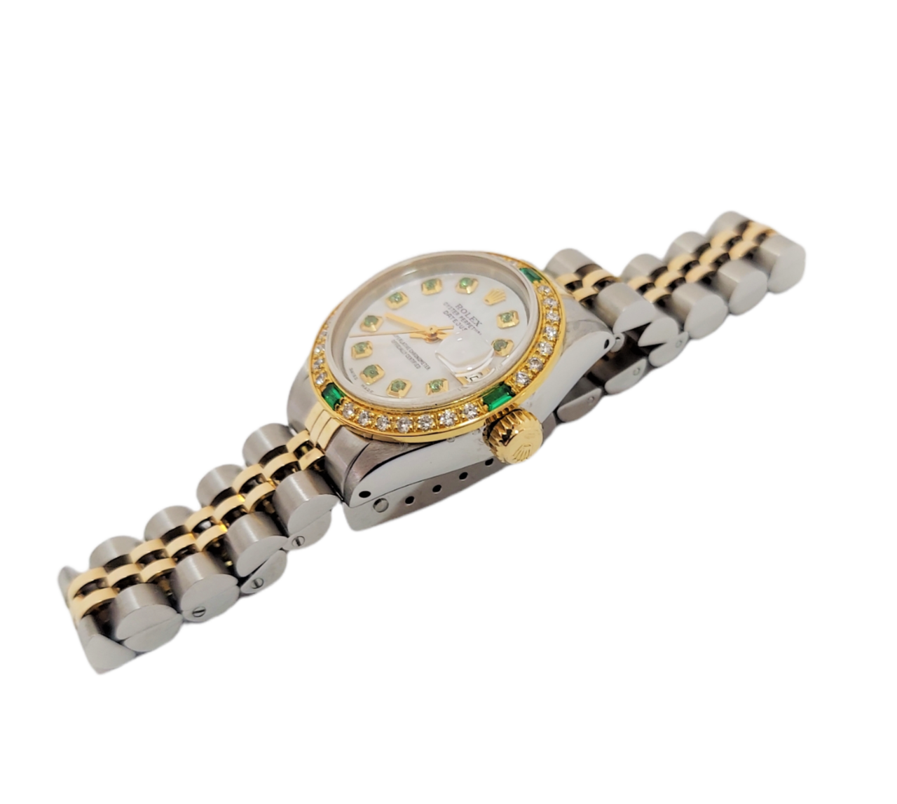 Rolex Ladies 26mm Datejust 6917 Emerald MOP diamond