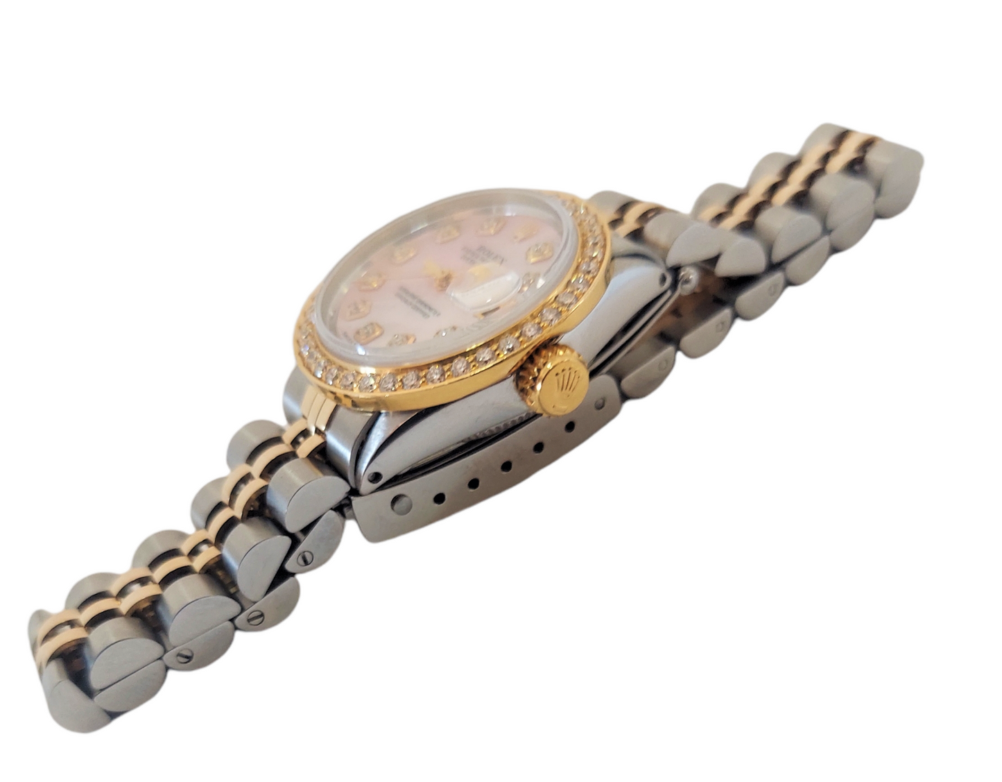 Rolex Ladies 26mm Datejust 6517 Custom Pink Two tone MOP diamond