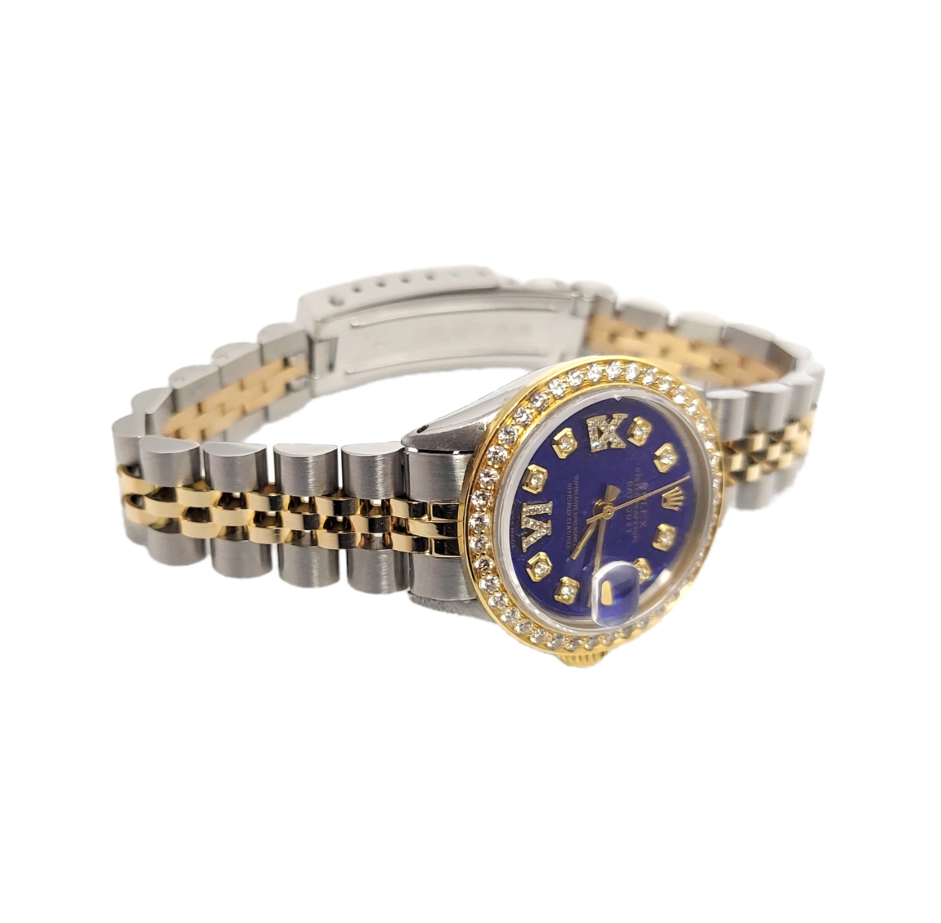 Rolex Ladies 26mm Datejust 6517 Diamond Roman Lapis