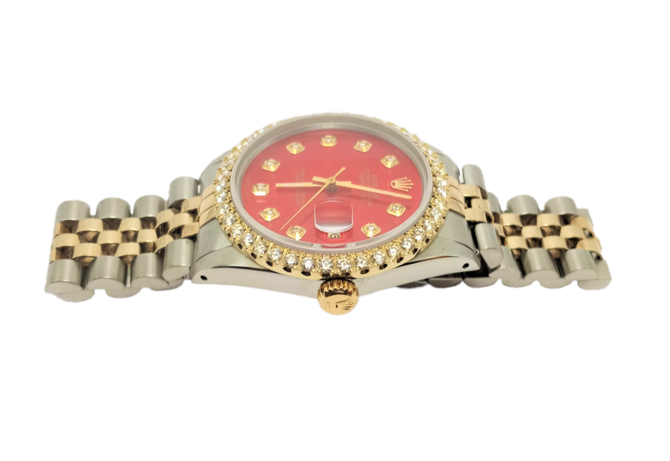 Rolex Men's 36.mm Datejust 16233 Red Diamond two tone Jubilee