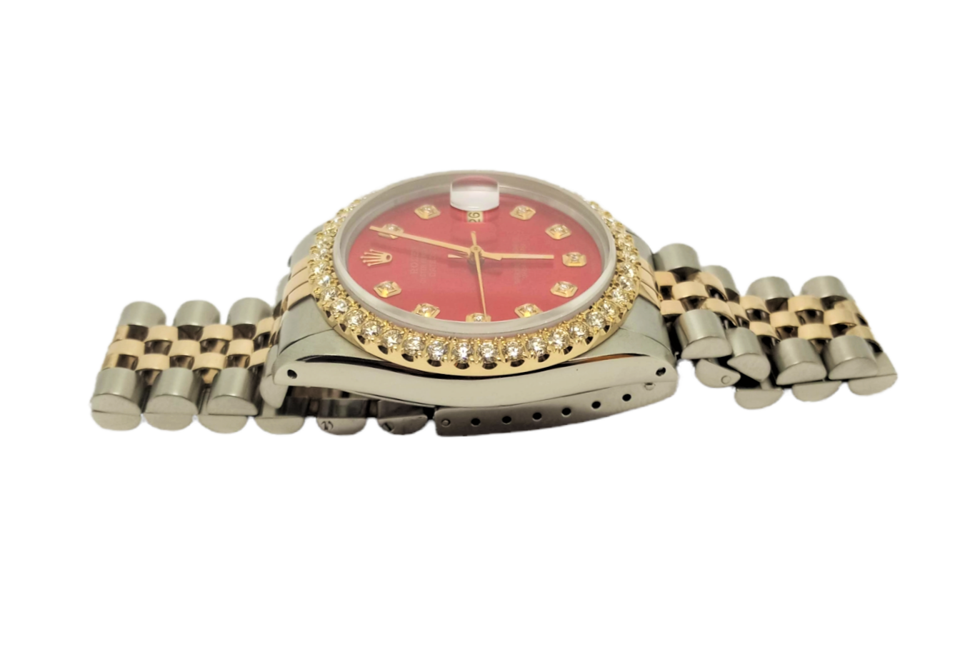 Rolex Men's 36.mm Datejust 16233 Red Diamond two tone Jubilee