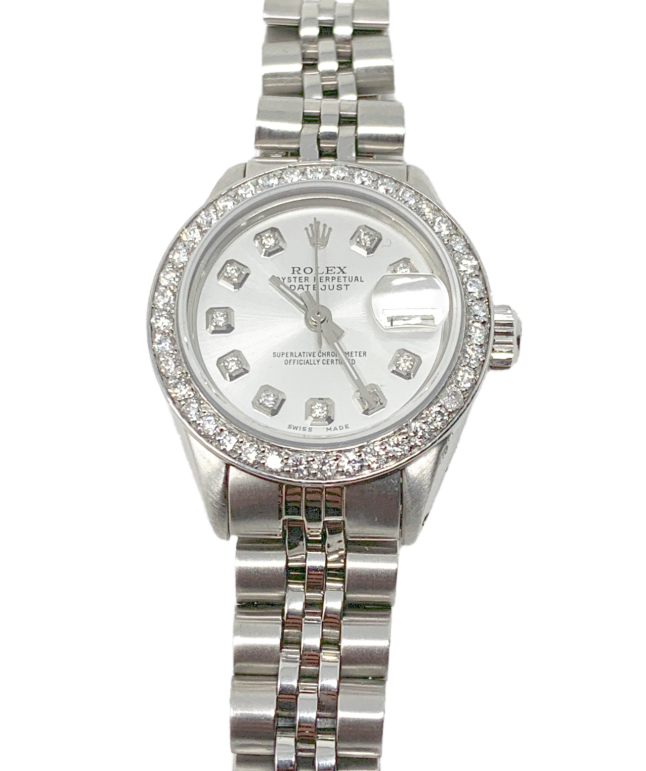 Rolex ladies datejust 26mm 6917 Silver Diamond