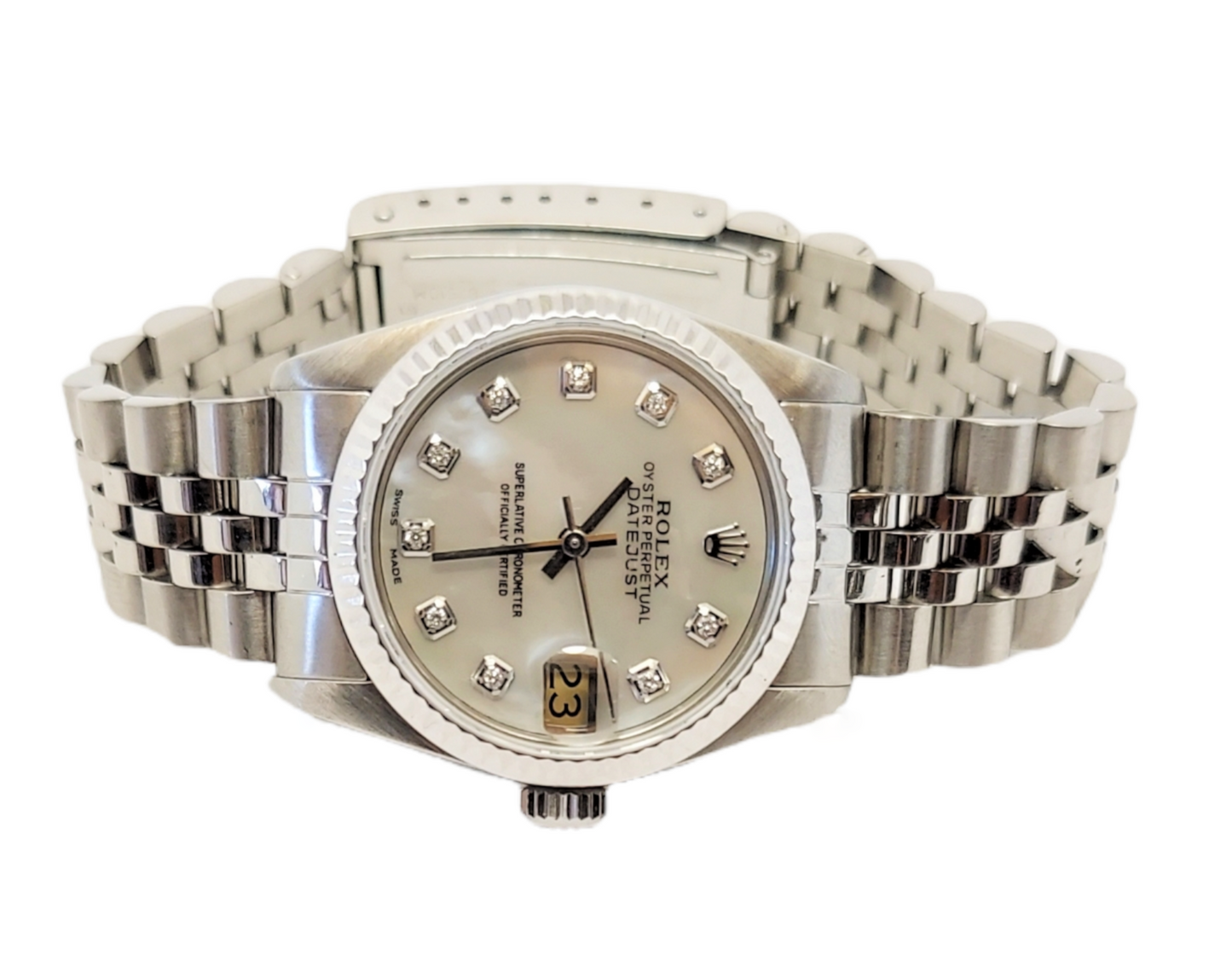 Rolex Ladies 31mm Datejust 68274 MOP Diamond Dial jubilee