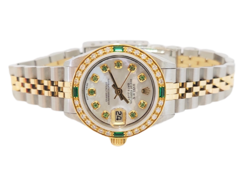 Rolex Ladies 26mm Datejust 6917 Emerald MOP diamond