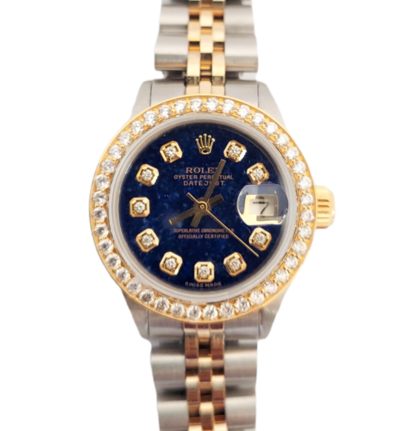 Rolex Ladies 26mm Datejust 6917 Blue Lapis Diamond