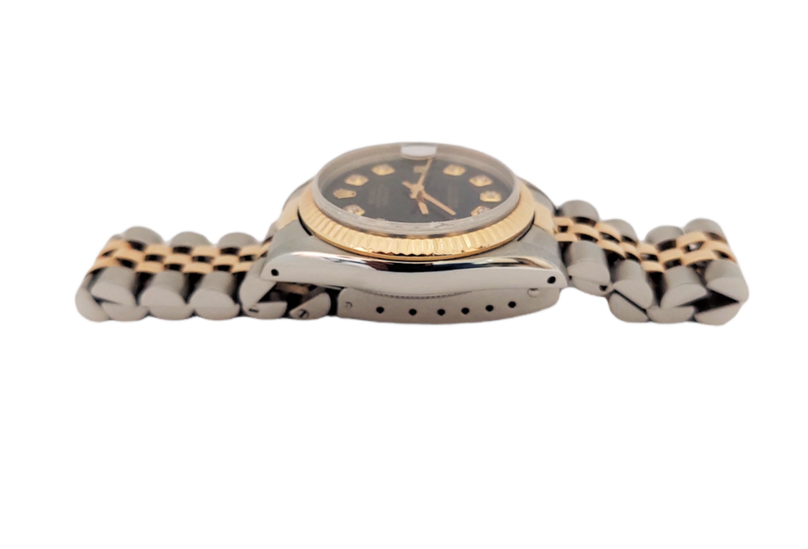 Rolex Ladies 31mm Datejust 68273 Black Diamond