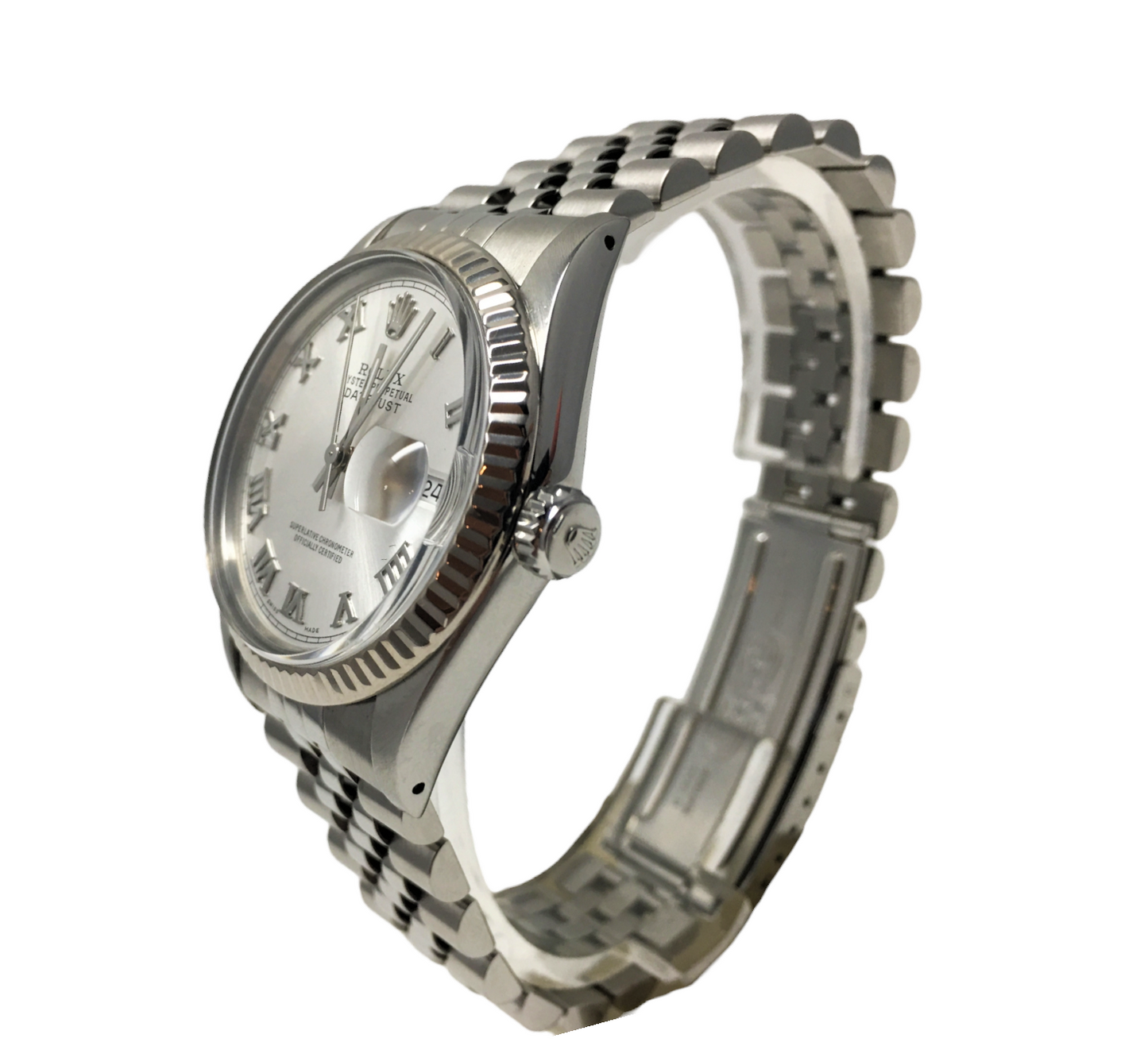 Rolex 36mm Datejust 16014 Silver Roman Numeral jubilee