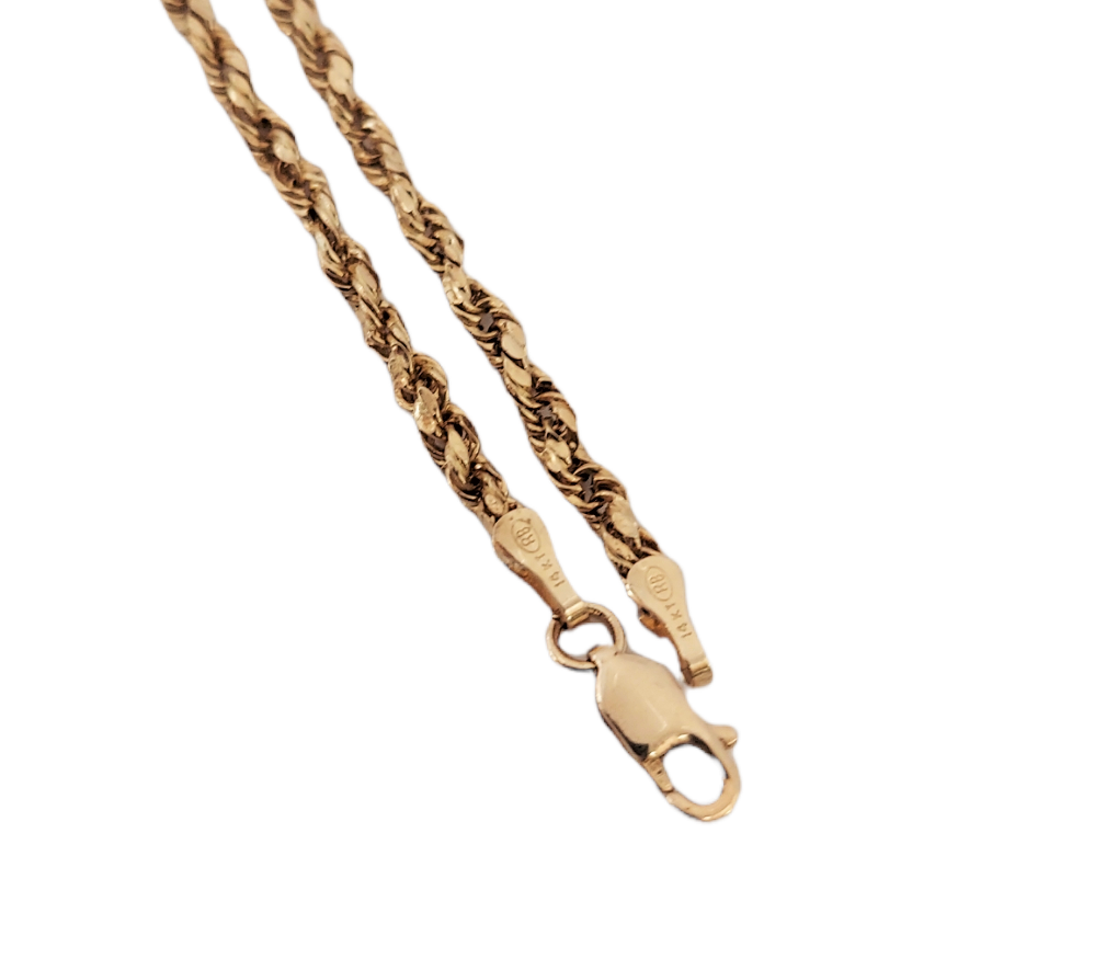 14K Unisex Yellow Gold Rope Bracelet