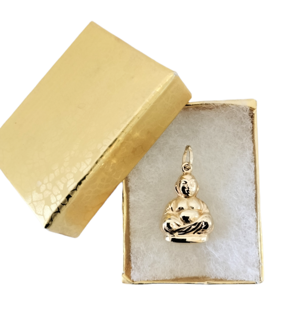 14k Yellow Gold Buddha Pendant