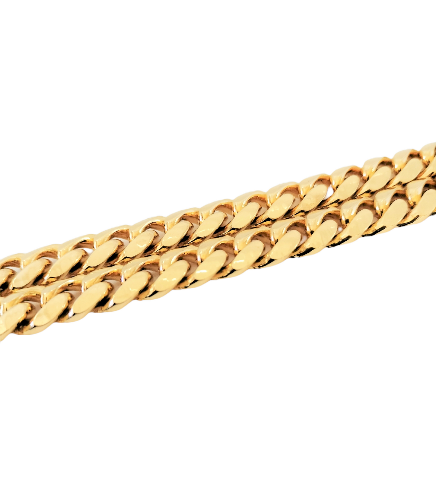 Cuban Link 925 Silver 24k Yellow Gold Plated Necklace