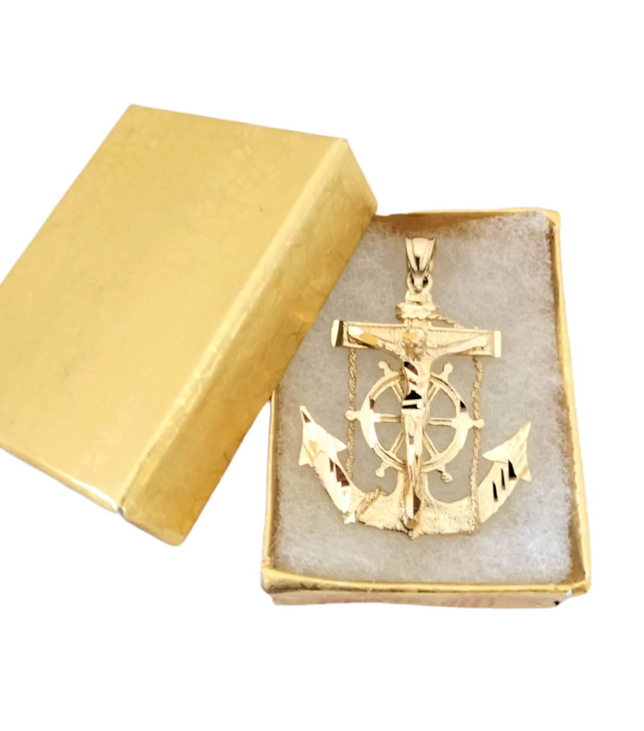 14K Yellow Gold Mariner's Archor Pendant