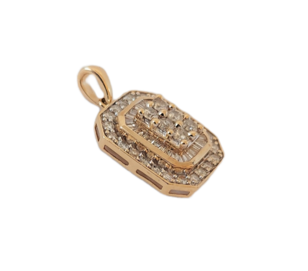 14k Yellow Gold 2.0 CT Diamond Pendant