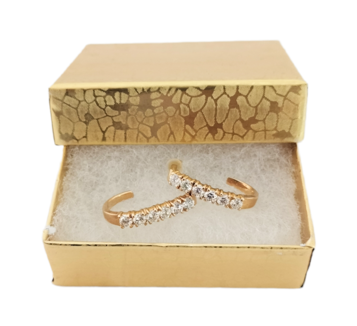 14k Yellow Gold J Hoop Diamond Earrings