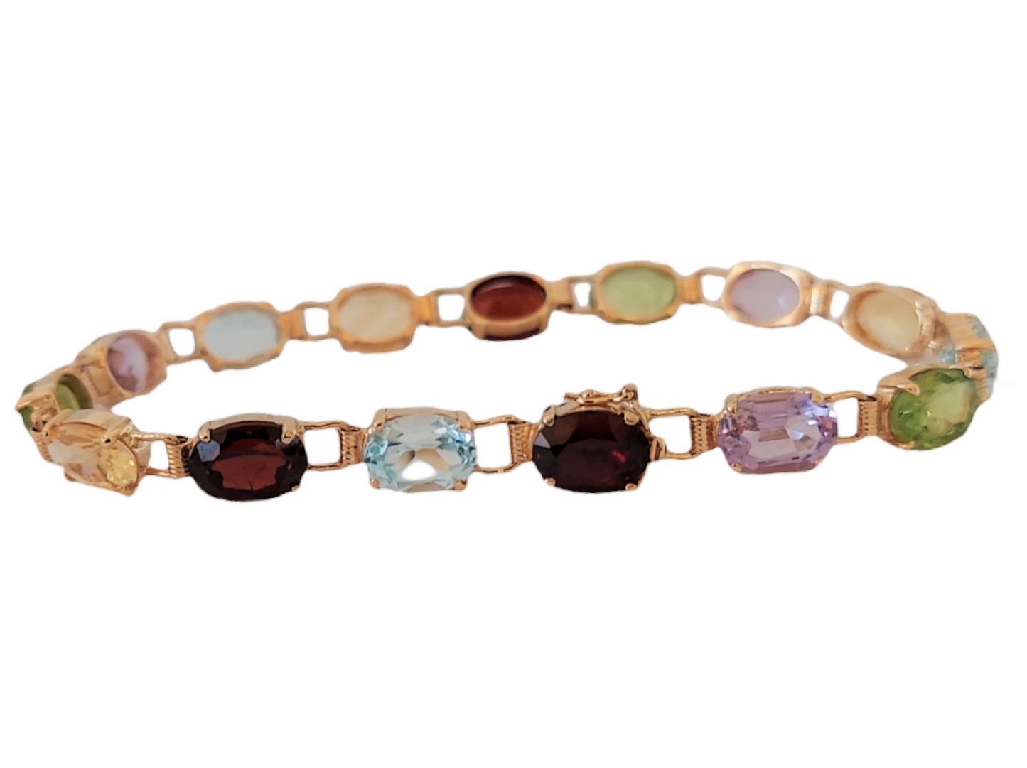 14K Yellow Gold Natural Birthstone Bracelet