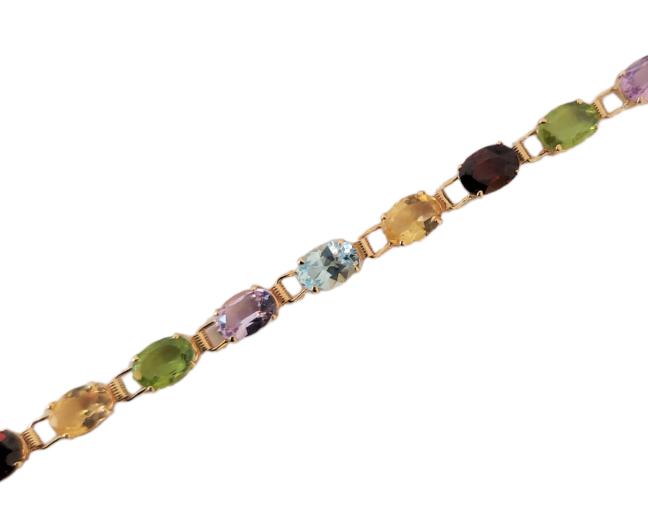14K Yellow Gold Natural Birthstone Bracelet