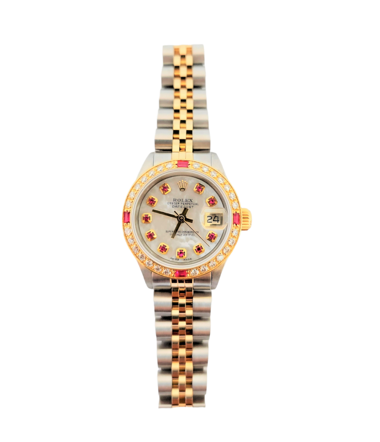 Rolex ladies 6917 Datejust 26mm MOP Diamond Ruby jubilee
