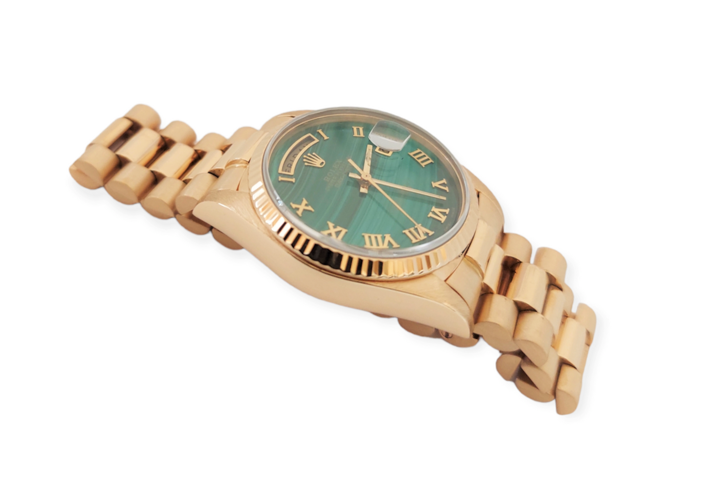 Rolex Day-Date 36mm President Malachite Roman 18k Gold