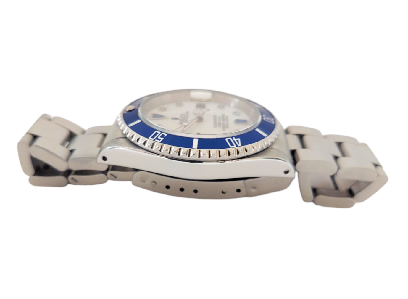 Rolex Mens 16610 Submariner 41mm MOP Sapphire Diamond steel oyster