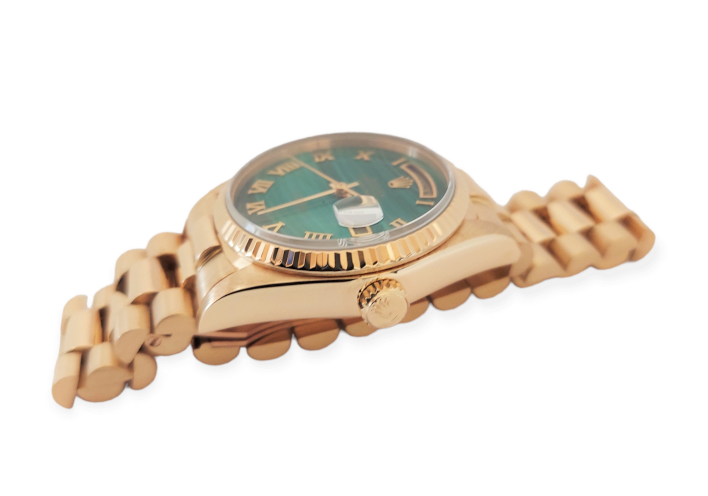 Rolex Day-Date 36mm President Malachite Roman 18k Gold