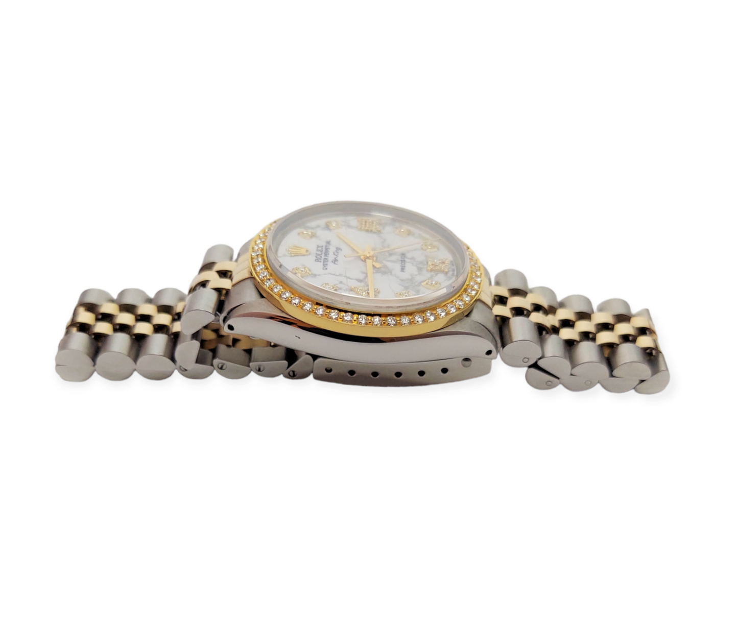 Rolex 34mm Air-king 5500 Marble roman diamond Two Tone jubilee