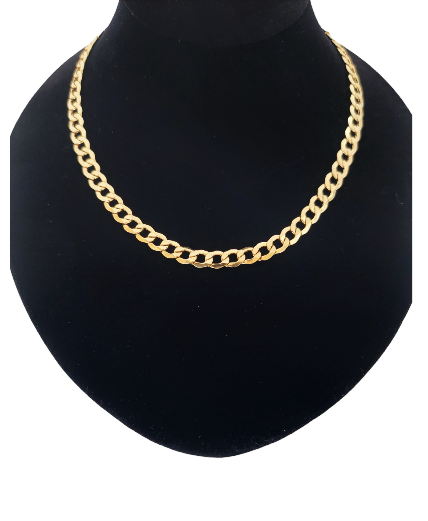 14k Yellow gold Unisex Curb Link Necklace