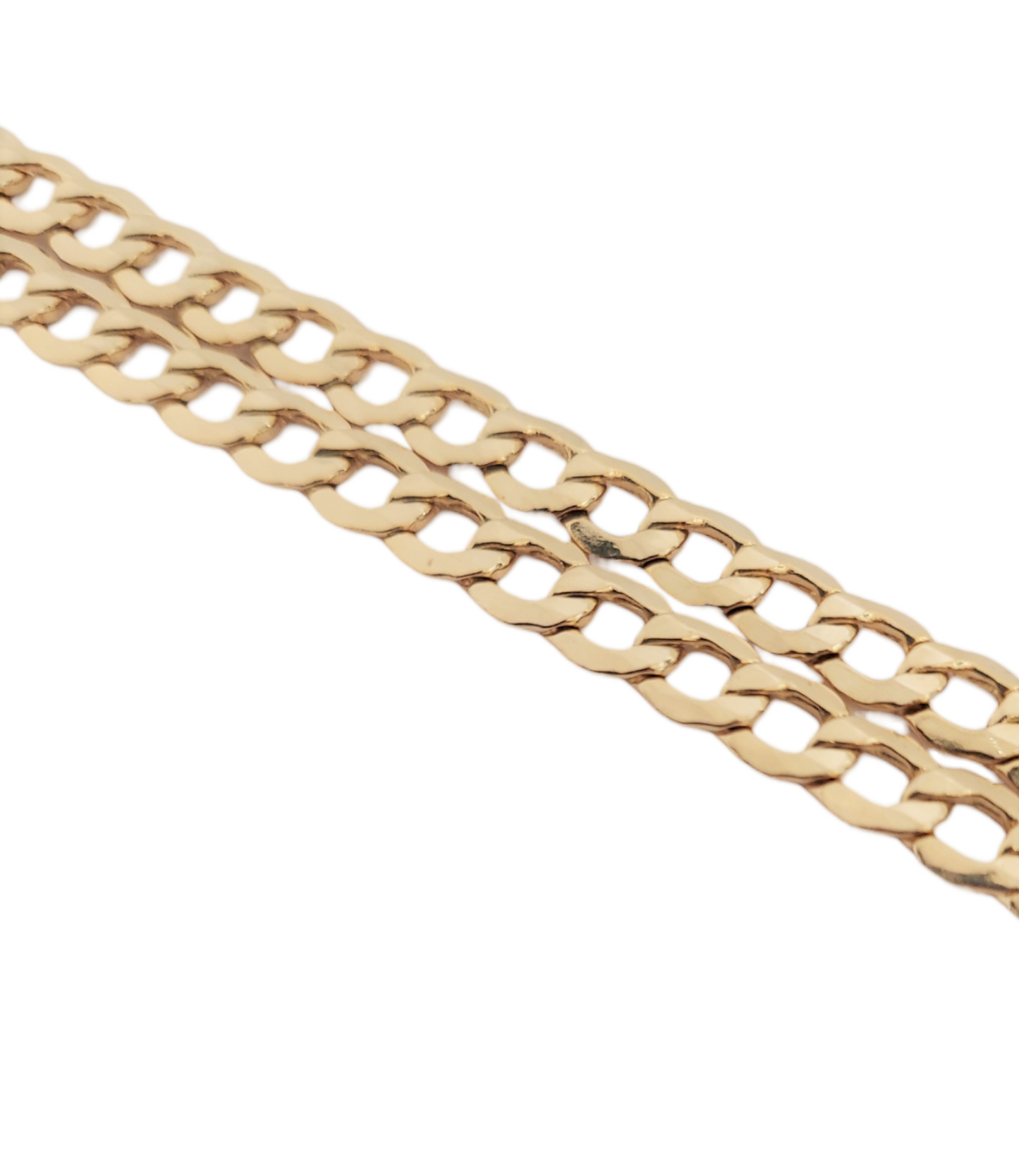 14k Yellow gold Unisex Curb Link Necklace