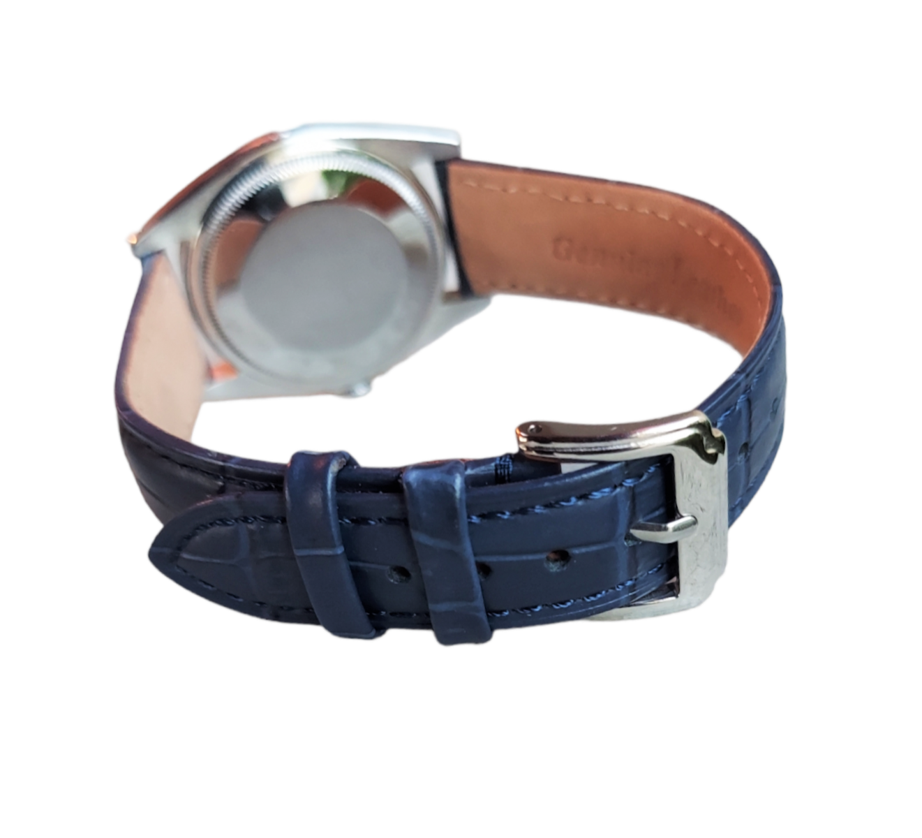Rolex 34mm 1500 Date Blue Diamond on Leather