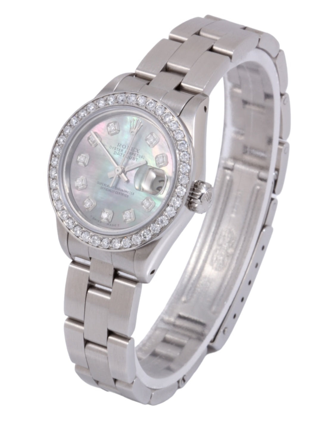 Rolex Ladies 26mm Datejust 6919 Black MOP diamond Oyster