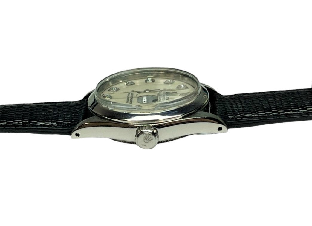 Rolex Ladies 31mm Datejust 6694 Mother of pearl diamond on leather