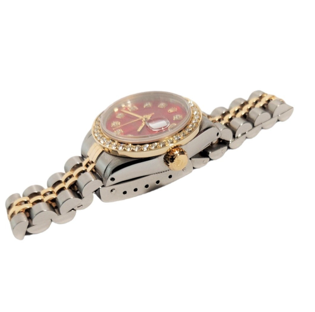 Rolex Ladies 26mm Datejust 6917 Red Diamond Jubilee